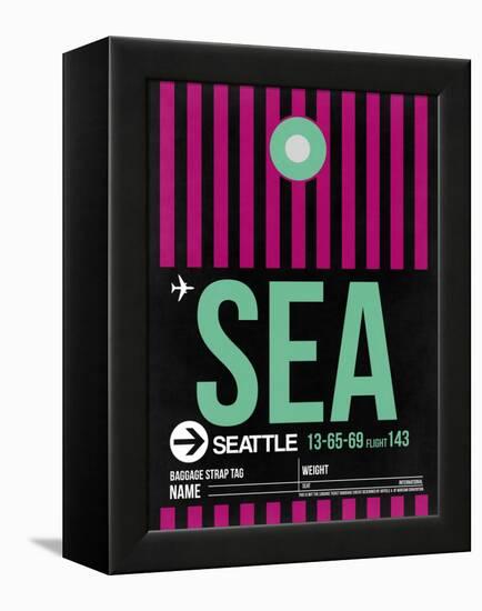 SEA Seattle Luggage Tag 2-NaxArt-Framed Stretched Canvas