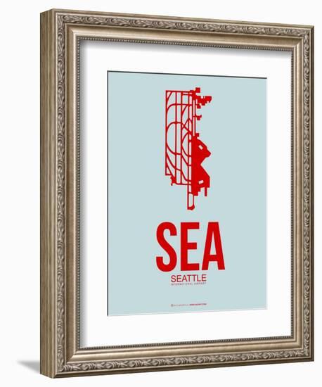 Sea Seattle Poster 1-NaxArt-Framed Art Print