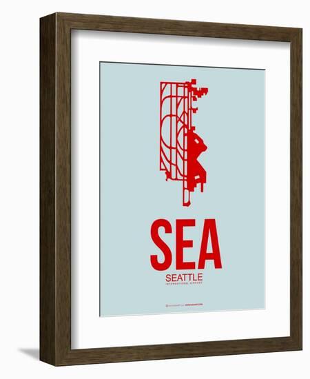 Sea Seattle Poster 1-NaxArt-Framed Art Print