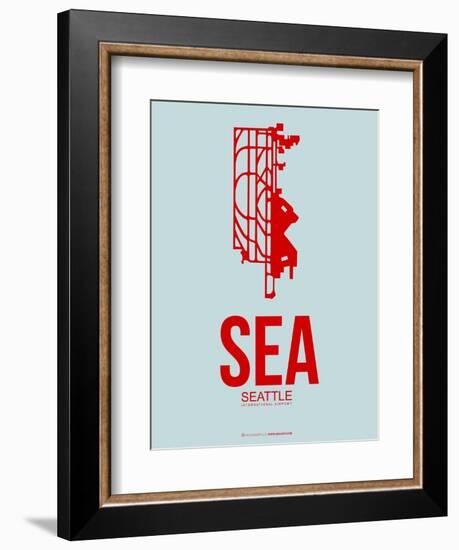 Sea Seattle Poster 1-NaxArt-Framed Art Print