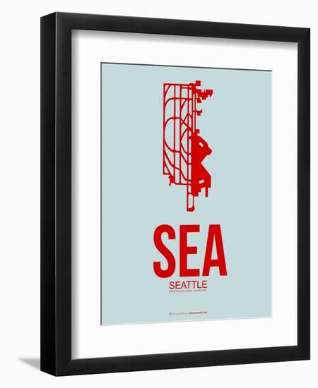 Sea Seattle Poster 1-NaxArt-Framed Art Print