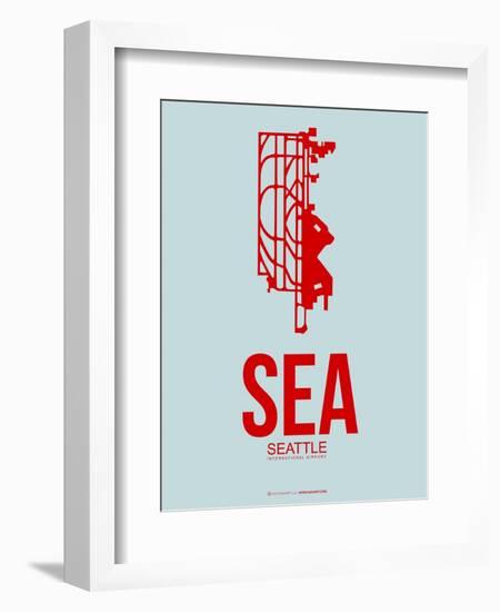 Sea Seattle Poster 1-NaxArt-Framed Art Print