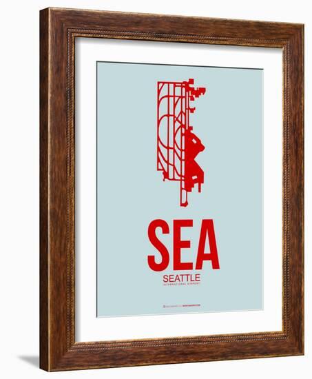 Sea Seattle Poster 1-NaxArt-Framed Art Print