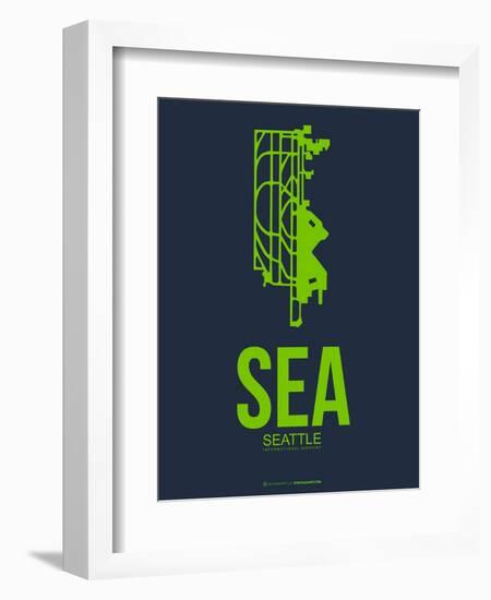 Sea Seattle Poster 2-NaxArt-Framed Art Print