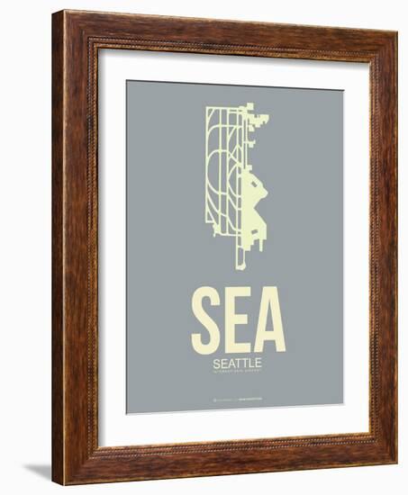 Sea Seattle Poster 3-NaxArt-Framed Art Print