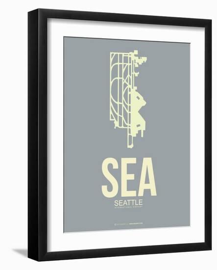 Sea Seattle Poster 3-NaxArt-Framed Art Print