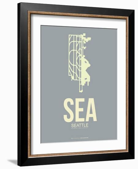 Sea Seattle Poster 3-NaxArt-Framed Art Print