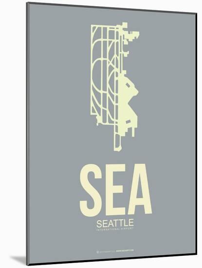 Sea Seattle Poster 3-NaxArt-Mounted Art Print