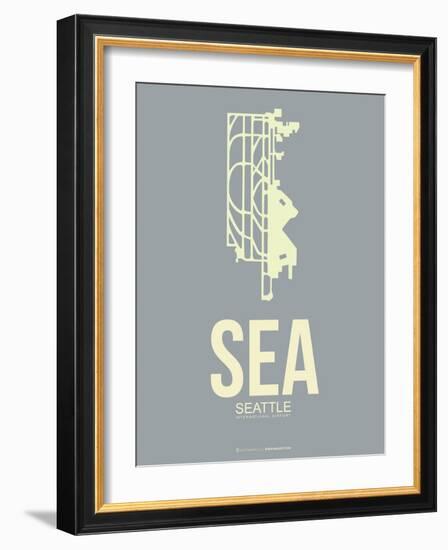 Sea Seattle Poster 3-NaxArt-Framed Art Print