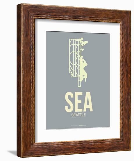 Sea Seattle Poster 3-NaxArt-Framed Art Print