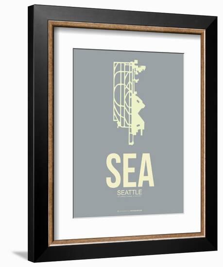 Sea Seattle Poster 3-NaxArt-Framed Art Print