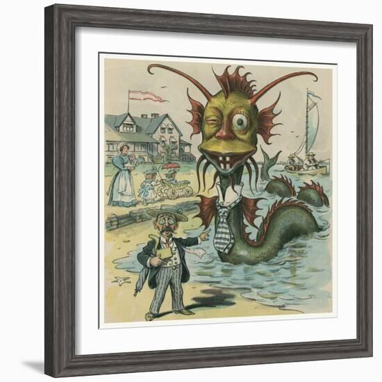 Sea-Serpent Season-Frederick Burr Opper-Framed Art Print