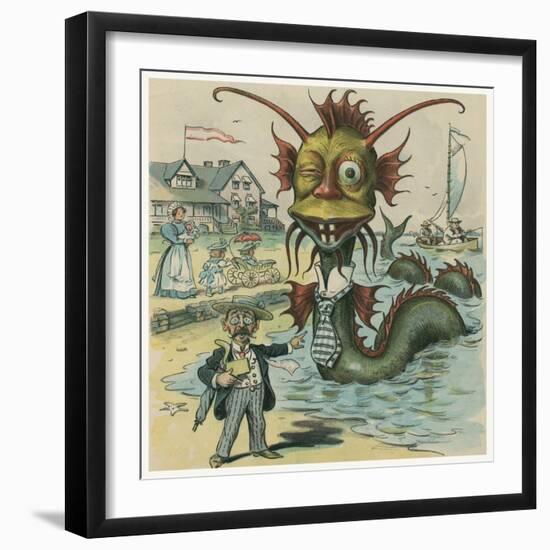 Sea-Serpent Season-Frederick Burr Opper-Framed Art Print