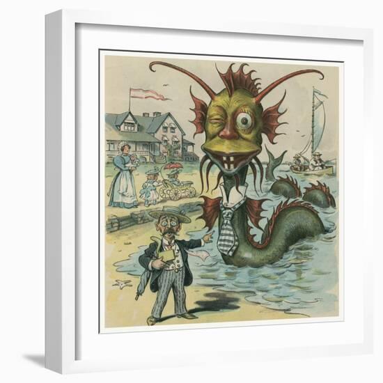 Sea-Serpent Season-Frederick Burr Opper-Framed Art Print