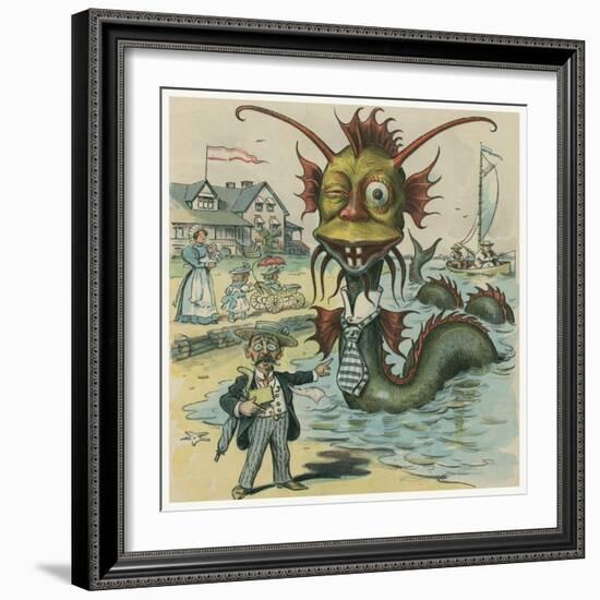 Sea-Serpent Season-Frederick Burr Opper-Framed Art Print