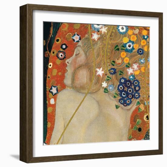 Sea Serpents IV-Gustav Klimt-Framed Art Print