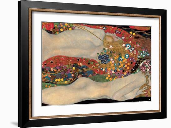 Sea Serpents-Gustav Klimt-Framed Art Print
