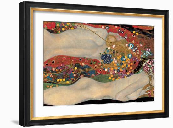 Sea Serpents-Gustav Klimt-Framed Art Print