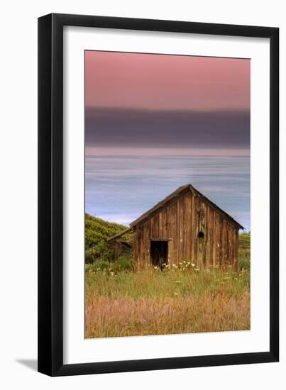 Sea Shack and Watermelon Sky-Vincent James-Framed Photographic Print