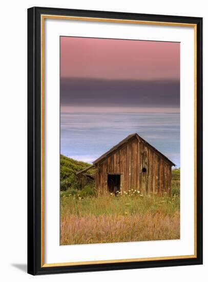 Sea Shack and Watermelon Sky-Vincent James-Framed Photographic Print