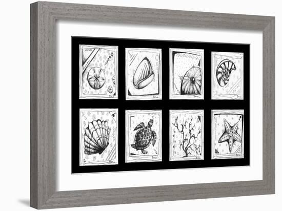 Sea Shells Beach-Megan Aroon Duncanson-Framed Art Print