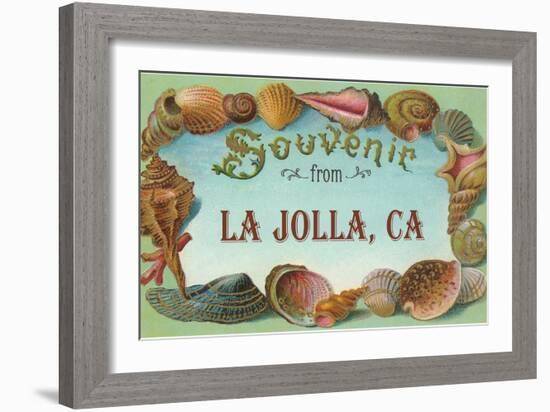 Sea Shells, Souvenir from La Jolla, California-null-Framed Art Print