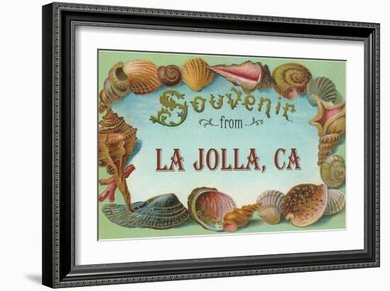 Sea Shells, Souvenir from La Jolla, California-null-Framed Art Print