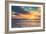 Sea Shore at Sunset with Cloudy Sky-vvvita-Framed Photographic Print