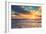 Sea Shore at Sunset with Cloudy Sky-vvvita-Framed Photographic Print
