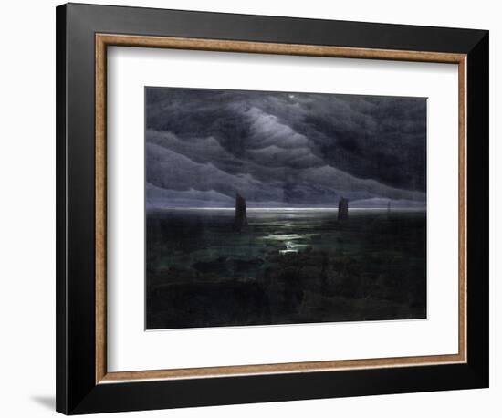 Sea Shore in Moonlight, 1835-36-Caspar David Friedrich-Framed Giclee Print