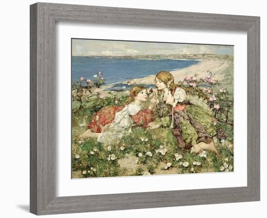 Sea Shore Roses-Edward Atkinson Hornel-Framed Giclee Print