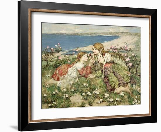 Sea Shore Roses-Edward Atkinson Hornel-Framed Giclee Print