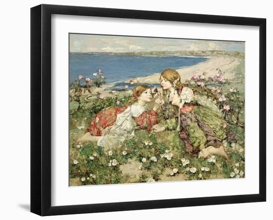 Sea Shore Roses-Edward Atkinson Hornel-Framed Giclee Print