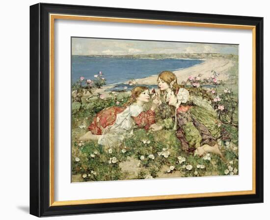 Sea Shore Roses-Edward Atkinson Hornel-Framed Giclee Print