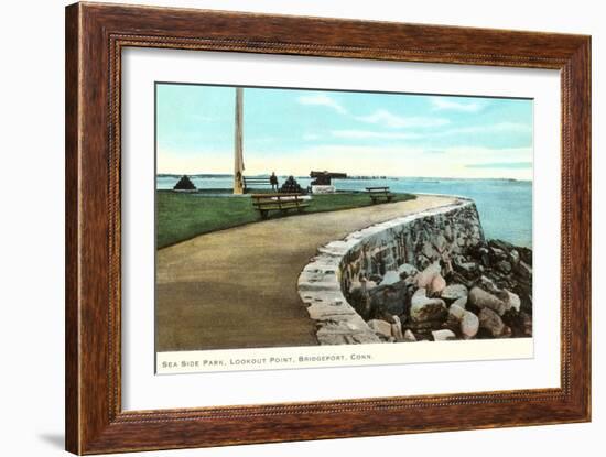 Sea Side Park, Bridgeport, Connecticut-null-Framed Art Print