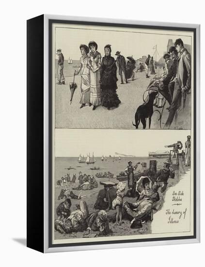 Sea Side Sketches, the Luxury of Idleness-Alfred Edward Emslie-Framed Premier Image Canvas