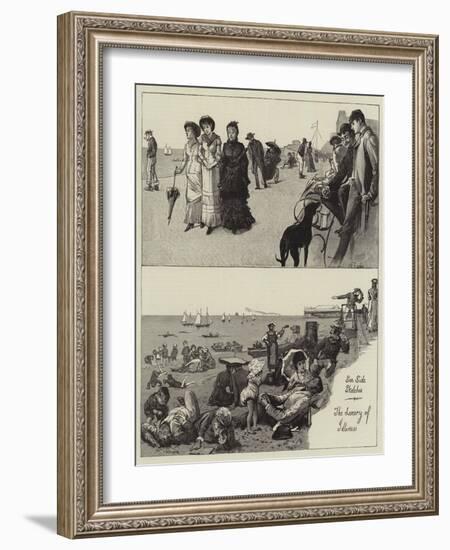 Sea Side Sketches, the Luxury of Idleness-Alfred Edward Emslie-Framed Giclee Print