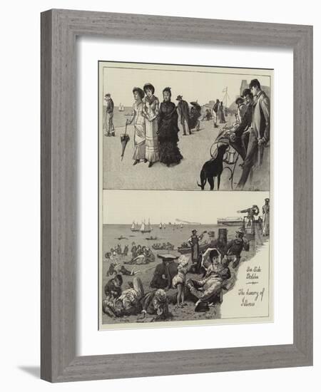 Sea Side Sketches, the Luxury of Idleness-Alfred Edward Emslie-Framed Giclee Print