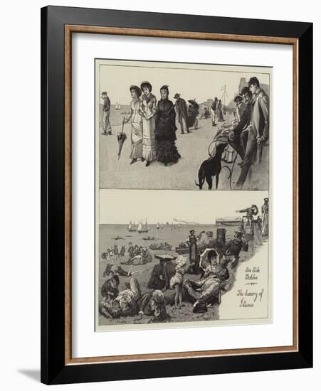 Sea Side Sketches, the Luxury of Idleness-Alfred Edward Emslie-Framed Giclee Print