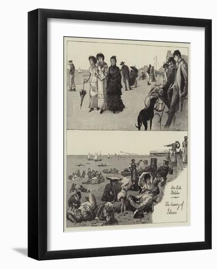 Sea Side Sketches, the Luxury of Idleness-Alfred Edward Emslie-Framed Giclee Print