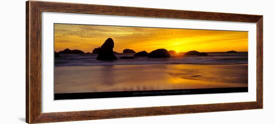 Sea Stack - Bandon - Oregon-John Lawrence-Framed Art Print