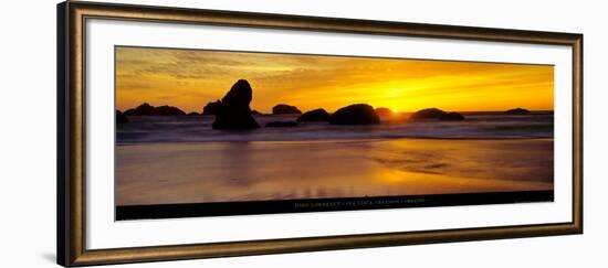 Sea Stack - Bandon - Oregon-John Lawrence-Framed Art Print