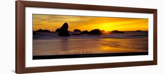 Sea Stack - Bandon - Oregon-John Lawrence-Framed Art Print