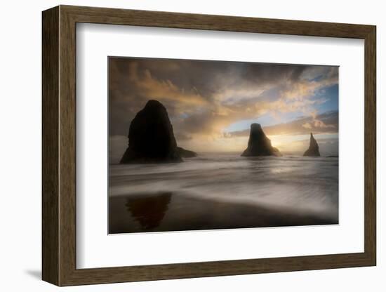 Sea Stack & Surf-Danny Head-Framed Photographic Print