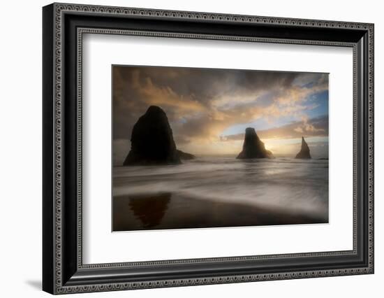 Sea Stack & Surf-Danny Head-Framed Photographic Print