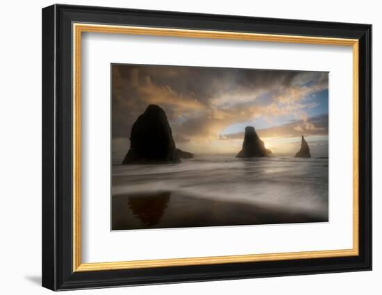 Sea Stack & Surf-Danny Head-Framed Photographic Print