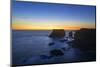 Sea stacks and cliffs at sunset, Shetland Islands, Scotland-Philippe Clement-Mounted Photographic Print