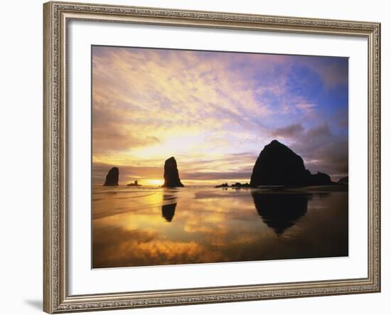 Sea Stacks at Cannon Beach-Darrell Gulin-Framed Photographic Print