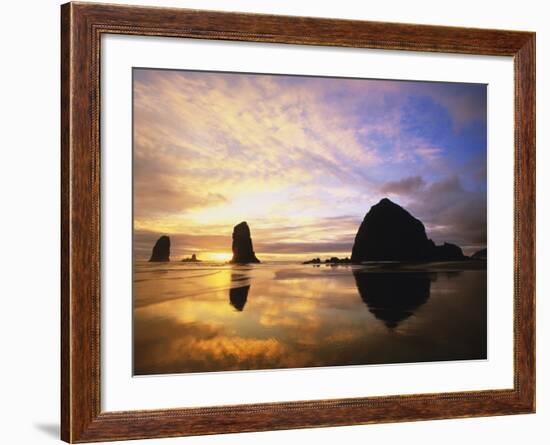 Sea Stacks at Cannon Beach-Darrell Gulin-Framed Photographic Print