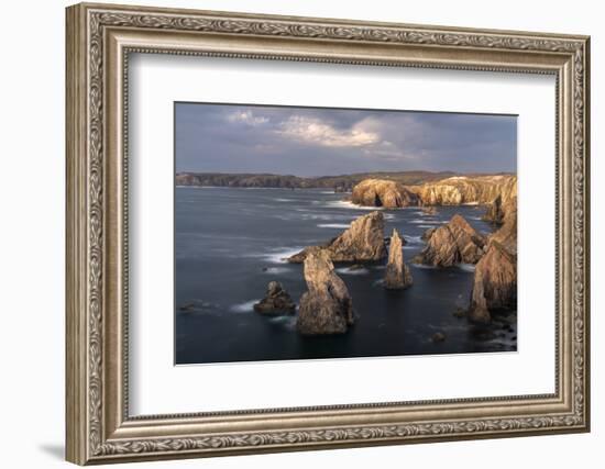 Sea stacks at Mangurstadh Beach, Outer Hebrides, Scotland-Ross Hoddinott-Framed Photographic Print